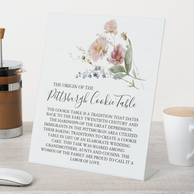 PITTSBURGH COOKIE TABLE SIGN WEDING SOCKELSCHILD (In Situ)