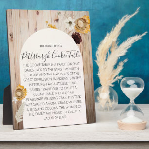 PITTSBURGH COOKIE TABLE SIGN WEDING TABLE SIGN FOTOPLATTE