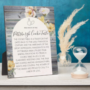 PITTSBURGH COOKIE TABLE SIGN WEDING TABLE SIGN FOTOPLATTE