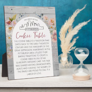 PITTSBURGH COOKIE TABLE SIGN WEDING TABLE SIGN FOTOPLATTE