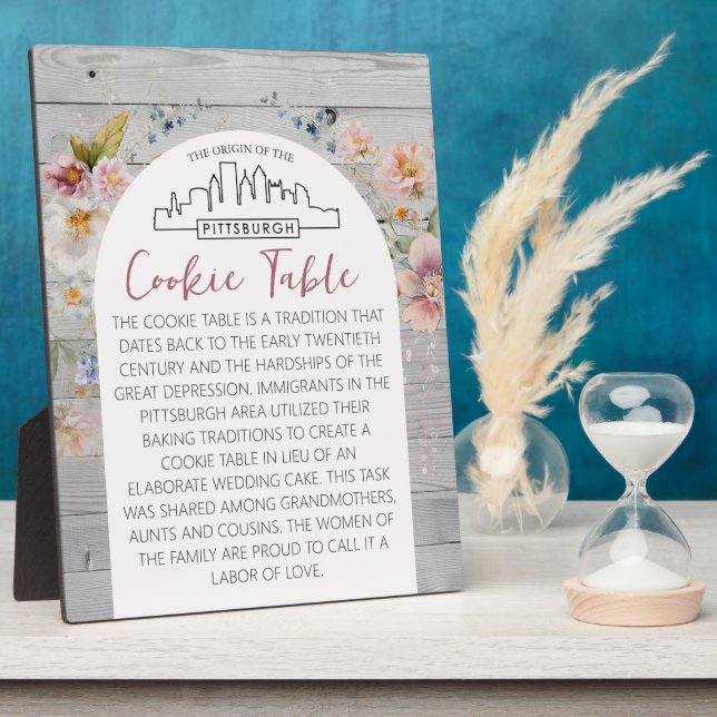 PITTSBURGH COOKIE TABLE SIGN WEDING TABLE SIGN FOTOPLATTE (Seite)