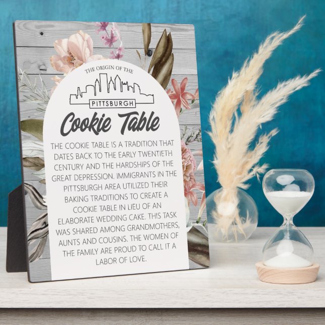 PITTSBURGH COOKIE TABLE SIGN WEDING TABLE SIGN FOTOPLATTE (Seite)