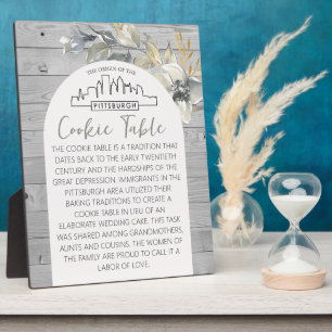 PITTSBURGH COOKIE TABLE SIGN WEDING TABLE SIGN FOTOPLATTE