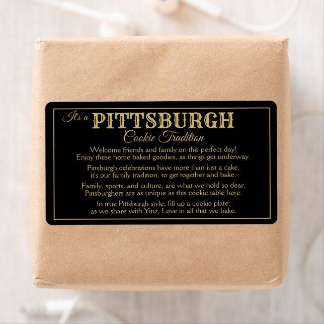Pittsburgh Cookie Table Theme Label (Insitu)