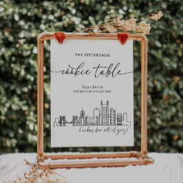Pittsburgh Cookie Table Wedding Sign Poster
