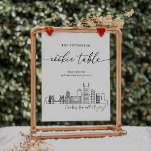 Pittsburgh Cookie Table Wedding Sign Poster