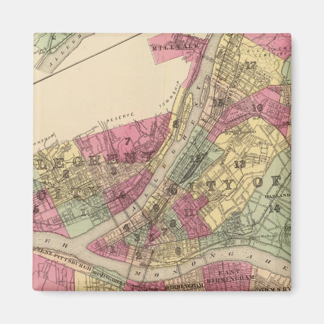 Pittsburgh, Deutschland Magnet (Vorne)