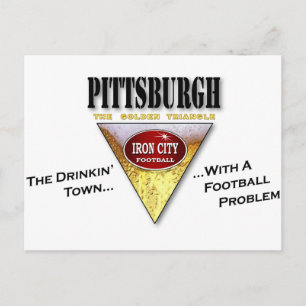 Pittsburgh Drinkin' Stadt mit einem Fußballproblem Postkarte
