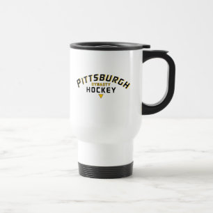 Pittsburgh Dynasty Hockey White Travel Mug Reisebecher