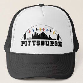 Pittsburgh Football Skyline Hat Truckerkappe