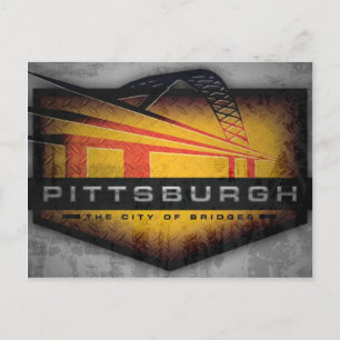 Pittsburgh Fort Pitt Bridge Postcard Postkarte