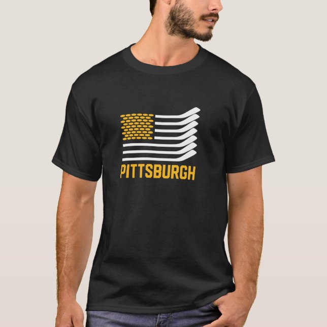 Pittsburgh Hockey ist ein amerikanischer Pullover (Vorderseite)