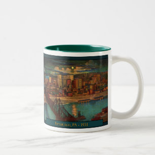 Pittsburgh im Mondlicht Kaffeetasse