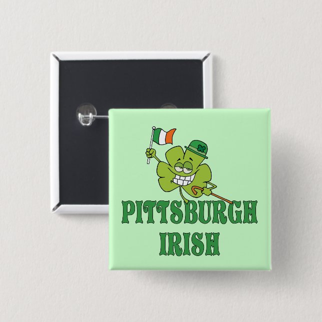Pittsburgh-Iren Button (Vorne & Hinten)