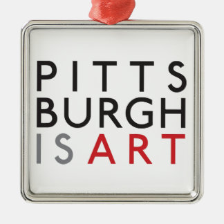 Pittsburgh ist Kunst-Feiertags-Verzierung Silbernes Ornament