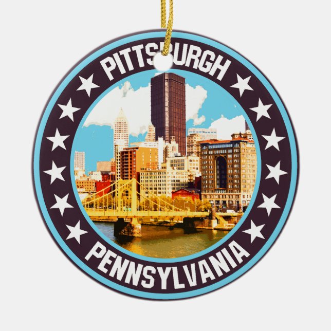Pittsburgh Keramik Ornament (Vorne)
