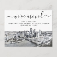 Pittsburgh Moving Announction Postcard