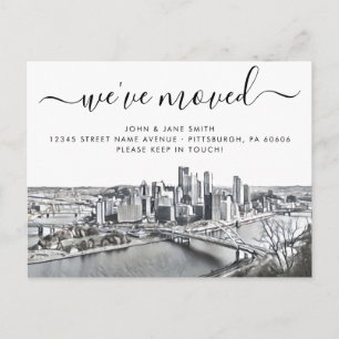 Pittsburgh Moving Announction Postcard Ankündigungspostkarte