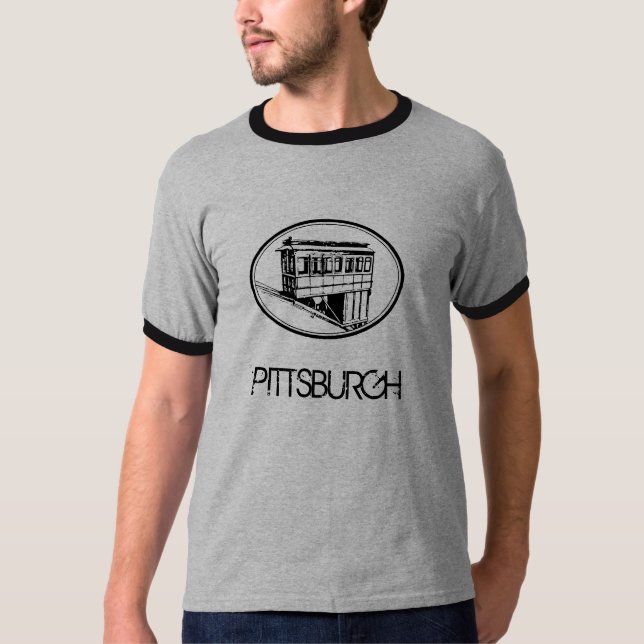 Pittsburgh-Neigungs-Grau T-Shirt (Vorderseite)