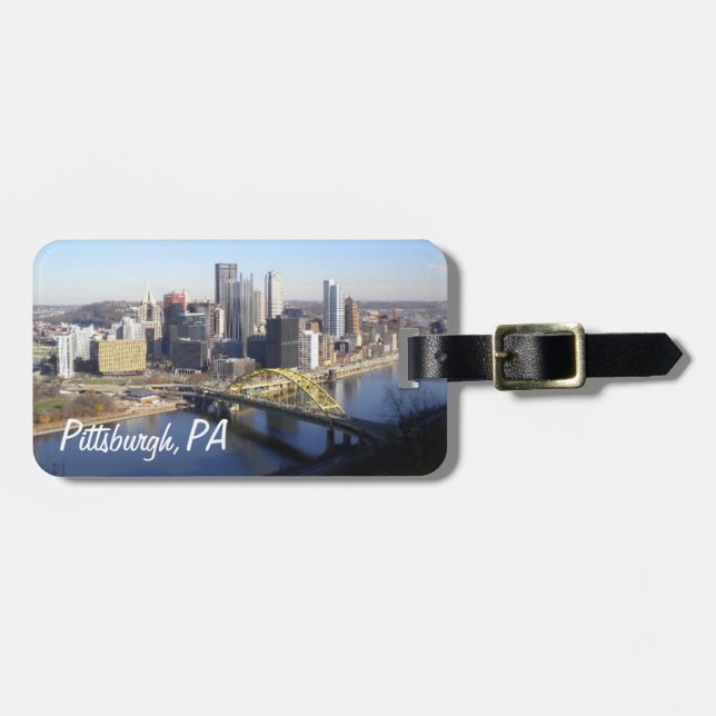 Pittsburgh, PA Gepäckanhänger (Vorderseite horizontal)