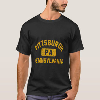 Pittsburgh Pa Pennsylvania Gym Style Distressed Am T-Shirt