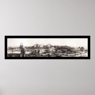Pittsburgh, PA Skyline Foto 1907 Poster