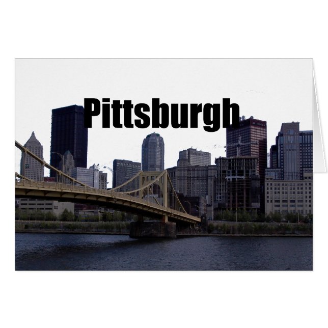 Pittsburgh PA Skyline mit Pittsburgh im Sky (Vorderseite (Horizontal))