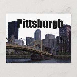 Pittsburgh PA Skyline mit Pittsburgh im Sky Postkarte