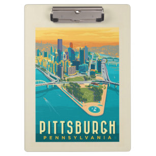 Pittsburgh, PA   Vogelperspektive Klemmbrett