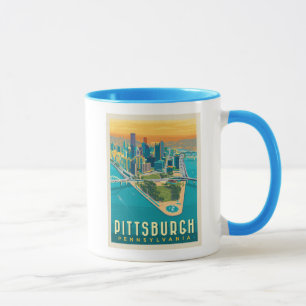 Pittsburgh, PA   Vogelperspektive Tasse