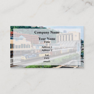 Pittsburgh PA - Zug fährt an Station Square vorbei Visitenkarte