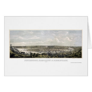 Pittsburgh, panoramische Karte PAs - 1871