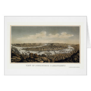 Pittsburgh, panoramische Karte PAs - 1874
