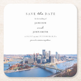 Pittsburgh Paper Untersetzer Save the Date