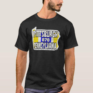 Pittsburgh Pennsylvania 878 Zuhause Staat City Pri T-Shirt