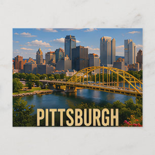 Pittsburgh Pennsylvania Bridge Reise-Geschenk Postkarte