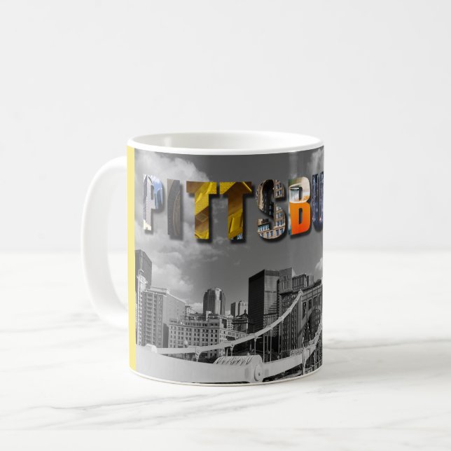 Pittsburgh Pennsylvania City Skyline Travel Foto Kaffeetasse (Vorderseite Links)