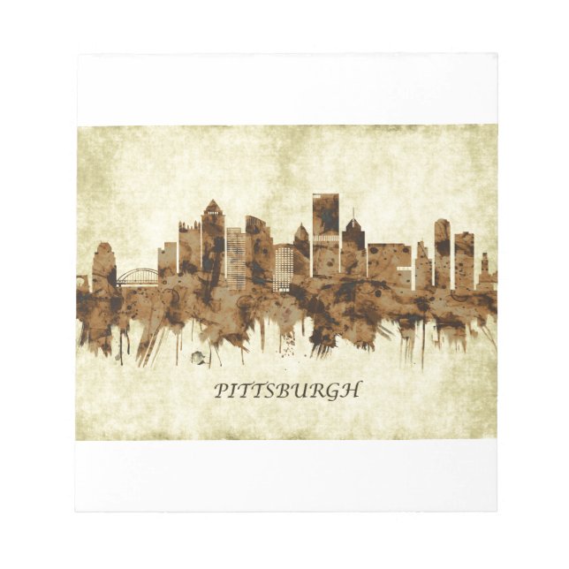 Pittsburgh Pennsylvania Cityscape Notizblock (Vorderseite)