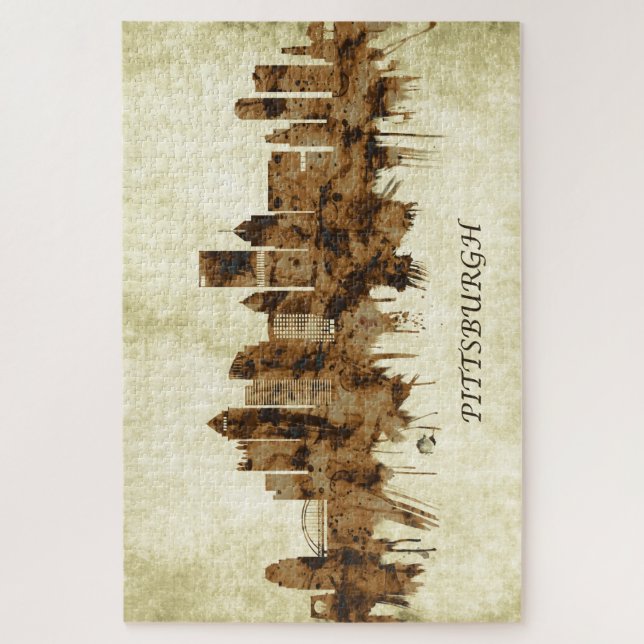 Pittsburgh Pennsylvania Cityscape Puzzle (Vertikal)