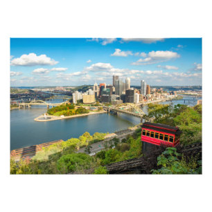 Pittsburgh Pennsylvania Duquesne Incline View Fotodruck