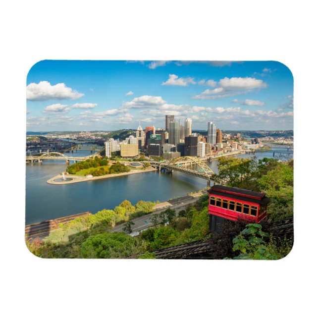 Pittsburgh Pennsylvania Duquesne Incline View Magnet (Horizontal)