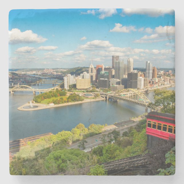 Pittsburgh Pennsylvania Duquesne Incline View    Steinuntersetzer (Vorderseite)