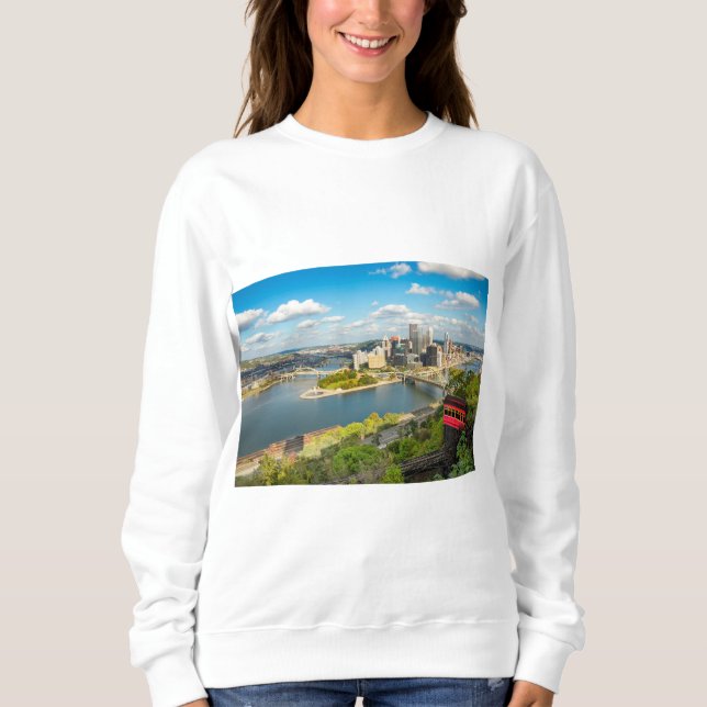 Pittsburgh Pennsylvania Duquesne Incline View Sweatshirt (Vorderseite)