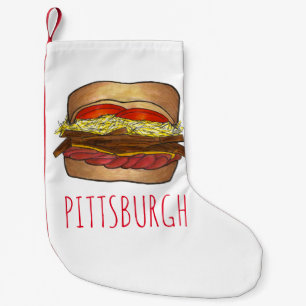 Pittsburgh Pennsylvania French Fry Sandwich Feinsc Kleiner Weihnachtsstrumpf