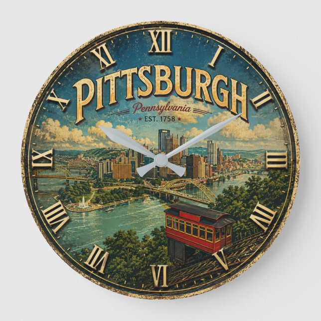 Pittsburgh Pennsylvania  Große Wanduhr (Vorderseite)