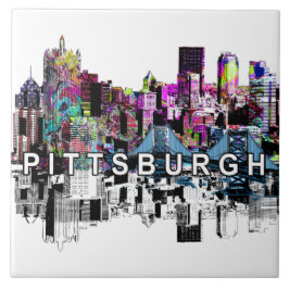 Pittsburgh, Pennsylvania in Graffiti Fliese