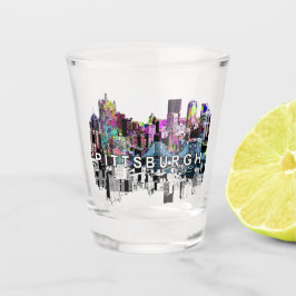 Pittsburgh, Pennsylvania in Graffiti Shot Glass Schnapsglas