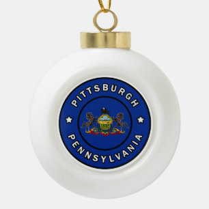 Pittsburgh Pennsylvania Keramik Kugel-Ornament