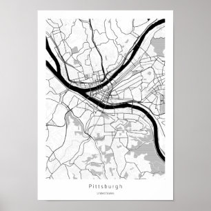 Pittsburgh Pennsylvania Moderne Minimal einfache K Poster