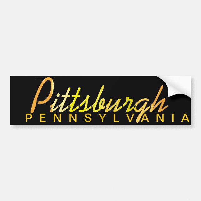 Pittsburgh Pennsylvania multi gelbes StoßSticke Autoaufkleber (Vorne)